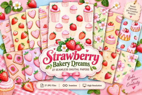 Strawberry Bakery Dreams Digital