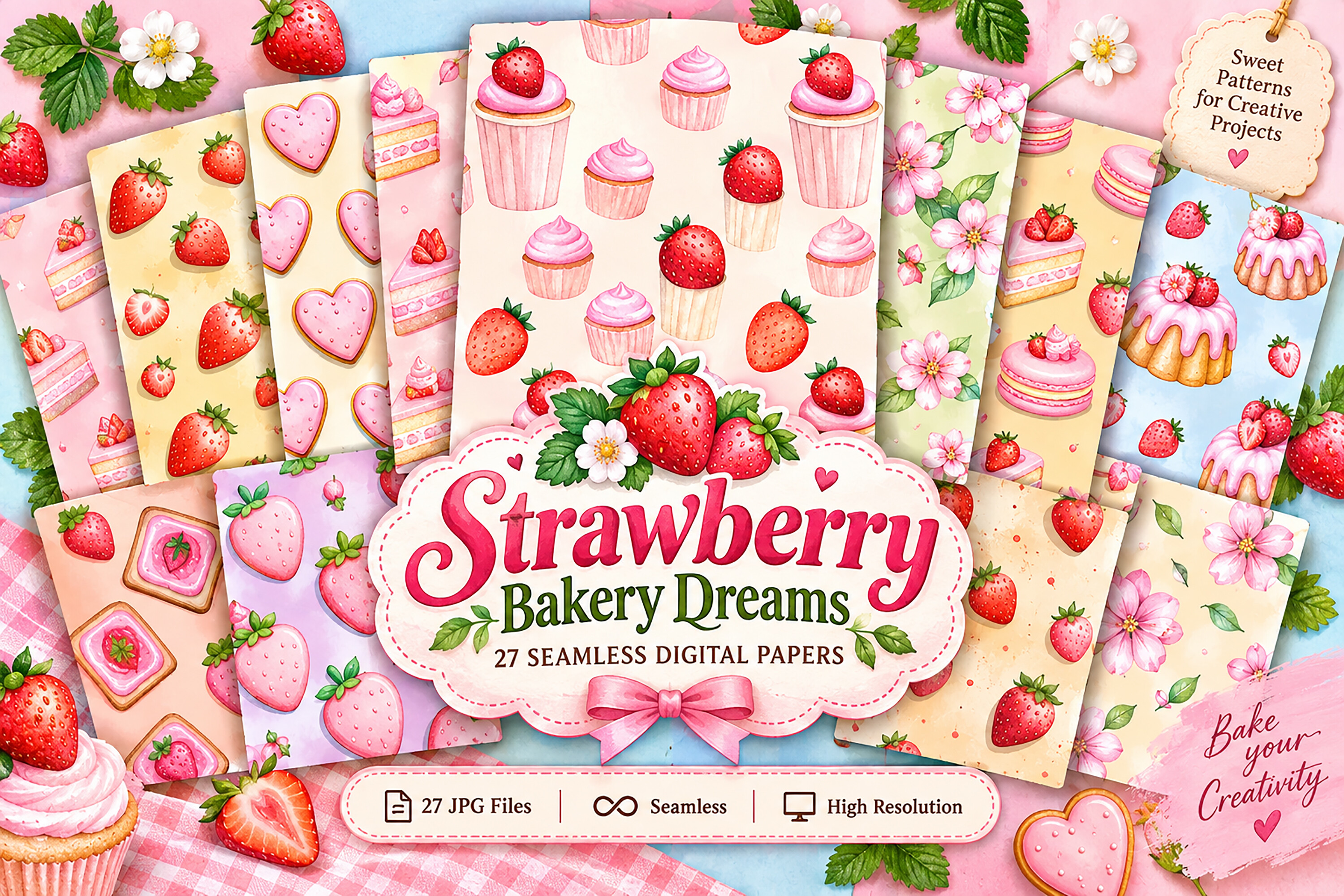 Strawberry Bakery Dreams Digital