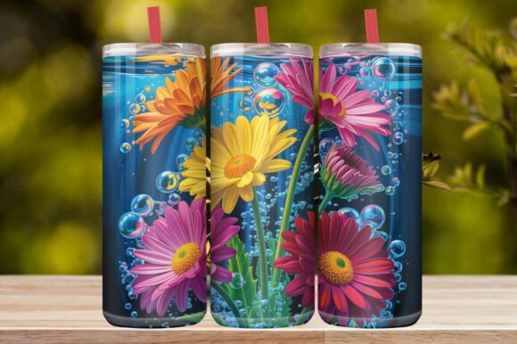Underwater Floral Tumbler Wrap