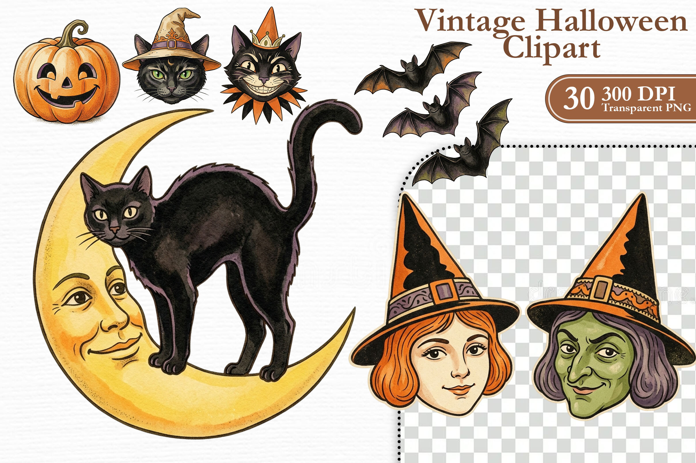 Vintage Halloween Clipart