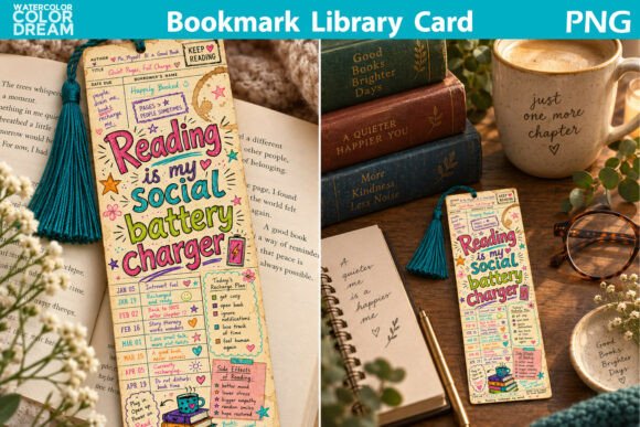 Vintage Library Card Bookmark