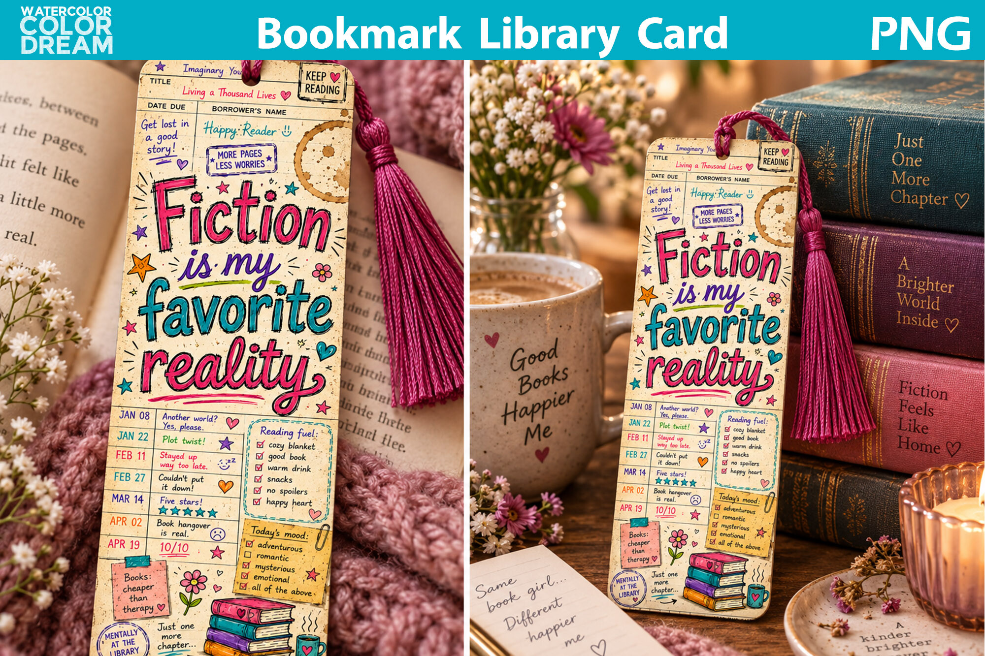 Vintage Library Card Bookmark