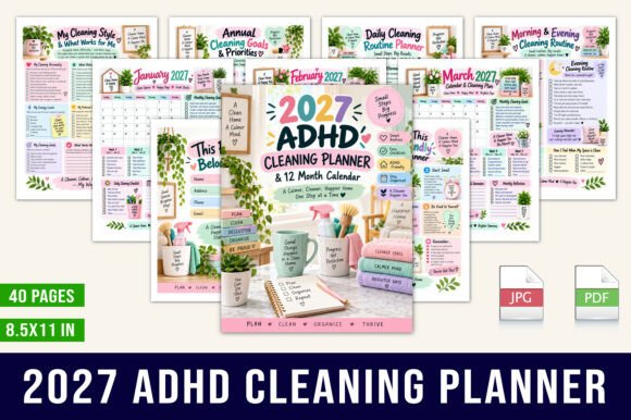 🧹 2027 ADHD Cleaning Planner