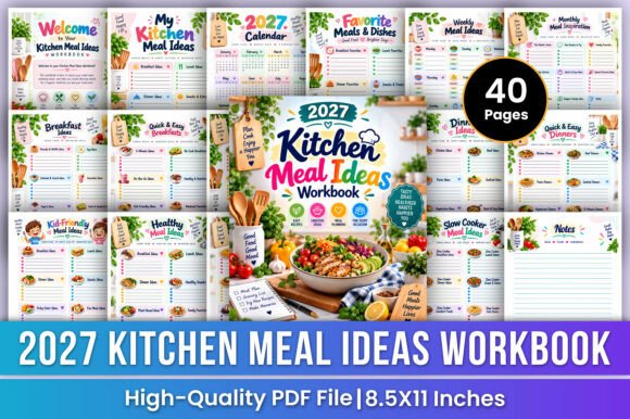 2027 Kitchen Meal Ideas Workbook | Meal