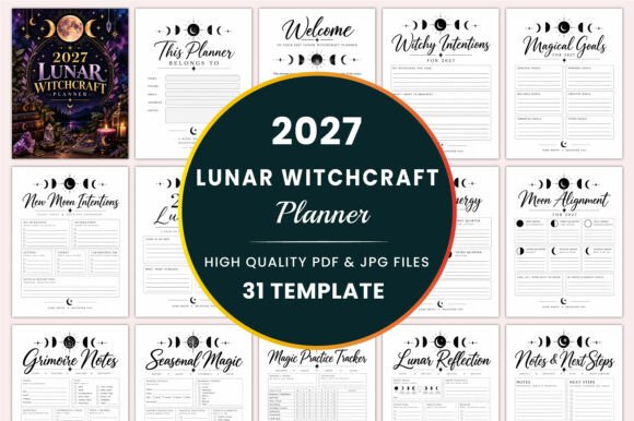 2027 Lunar Witchcraft Planner KDP