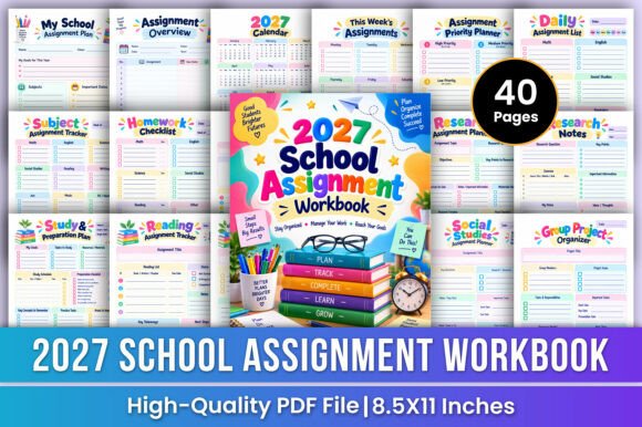 2027 School Assignment Workbook | Kdp