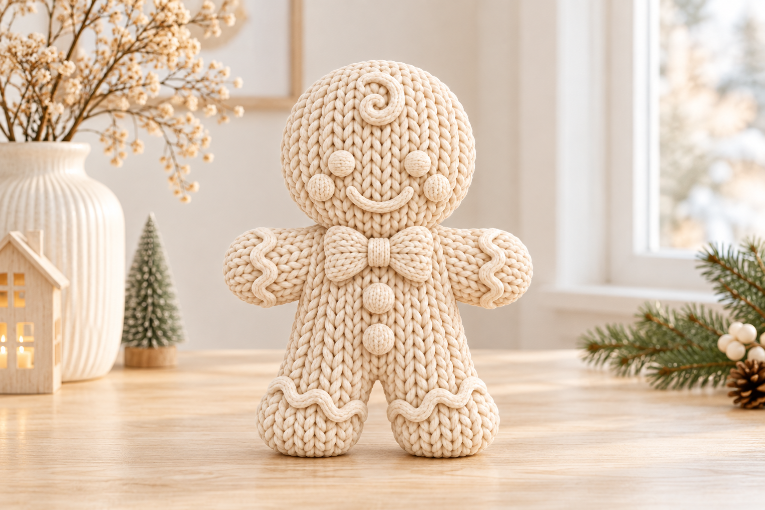 Knitted Gingerbread Man STL – Christmas 3D Print File for FDM & Resin - Image 5