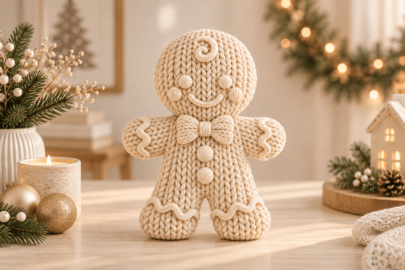 Knitted Gingerbread Man STL – Christmas 3D Print File for FDM & Resin - Image 2