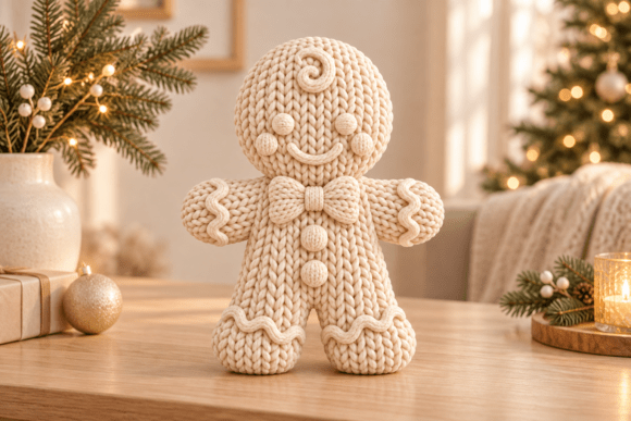 Knitted Gingerbread Man STL – Christmas 3D Print File for FDM & Resin - Image 3