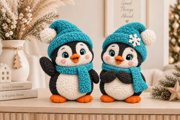 3D Print STL Knitted Penguin Duo - Christmas Winter Decor Files - Image 4