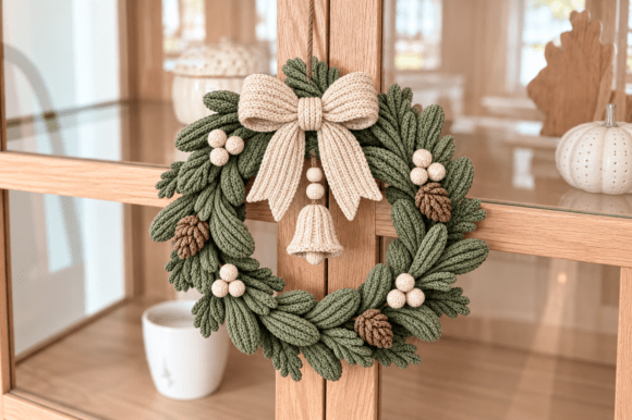 3D Printable Christmas Pine Wreath STL – Holiday Door & Wall Decor - Image 1
