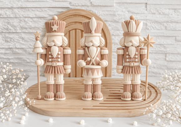 3D Printable Nutcracker STL Collection - 3 Christmas Soldier Models for Holiday Décor - Image 4