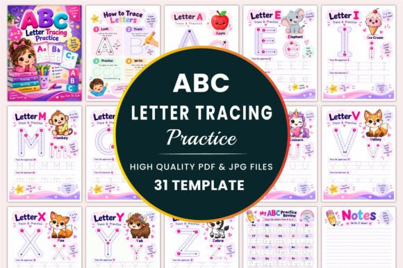 ABC Letter Tracing Practice KDP Interior
