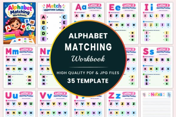 Alphabet Matching Worksheets KDP