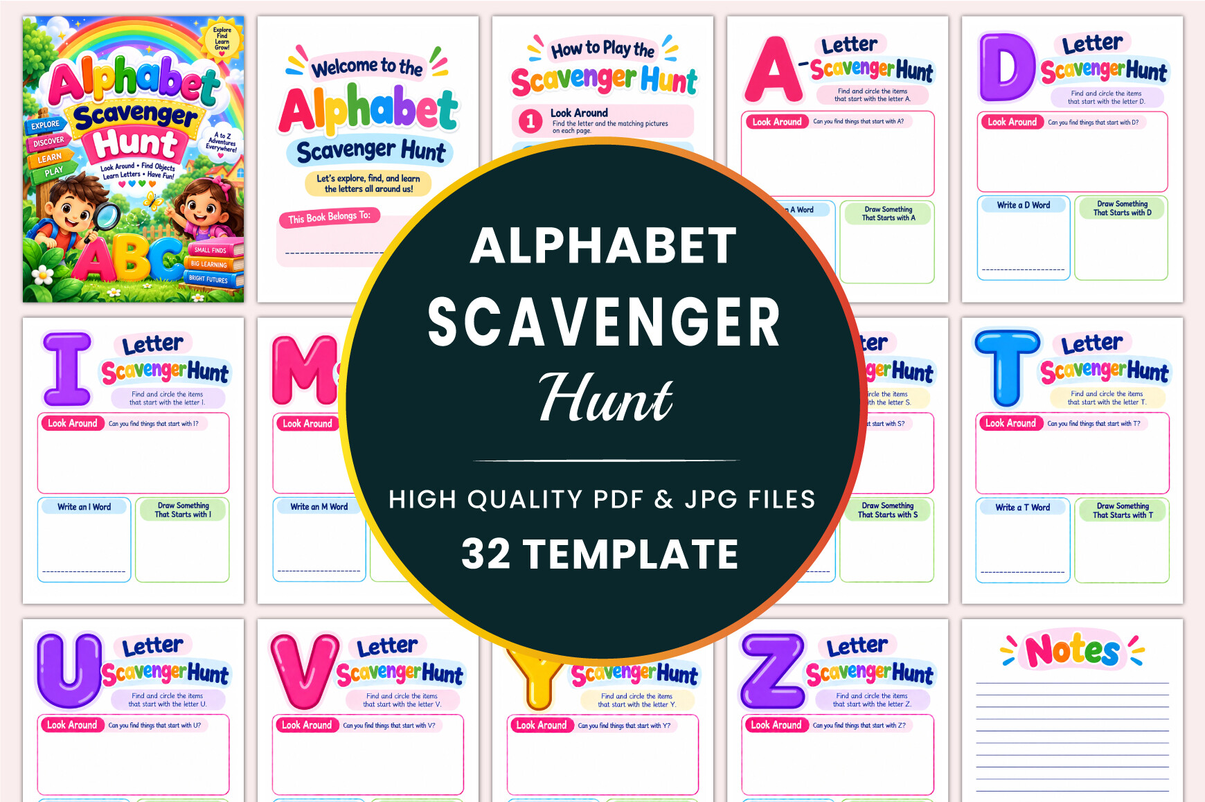 Alphabet Scavenger Hunt KDP Interiors