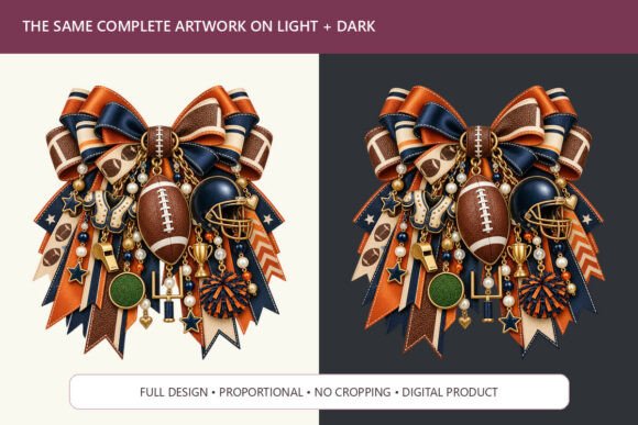 American Football Charm Bow