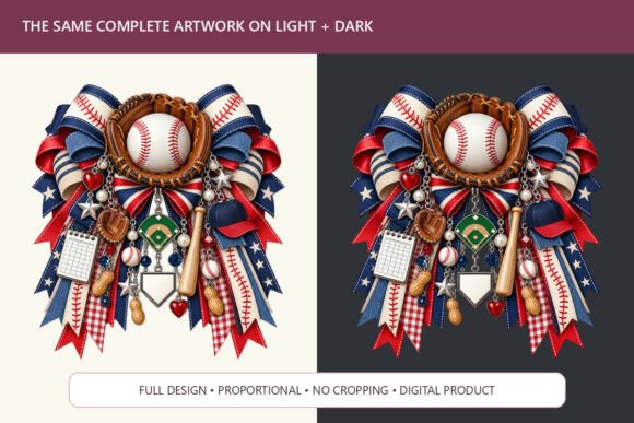 Baseball Charm Bow