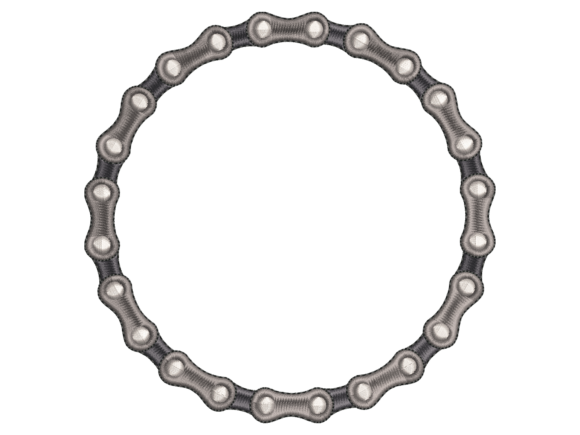 Bicycle Chain Round Placemat Design