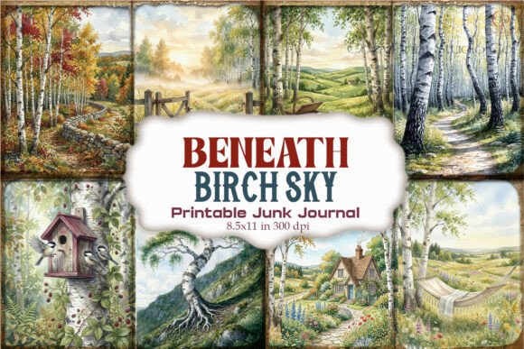 Birch Tree Woodland Landscape Journal