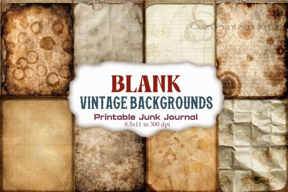 Blank Vintage Background Junk Journal