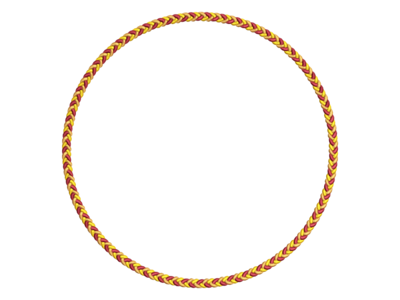Braided Round Placemat Embroidery
