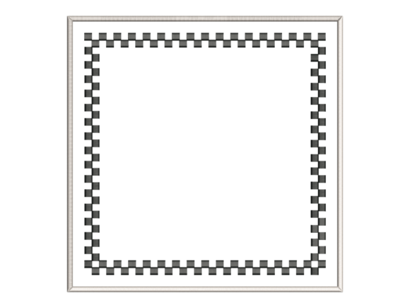 Checkered Square Table Frame Embroidery