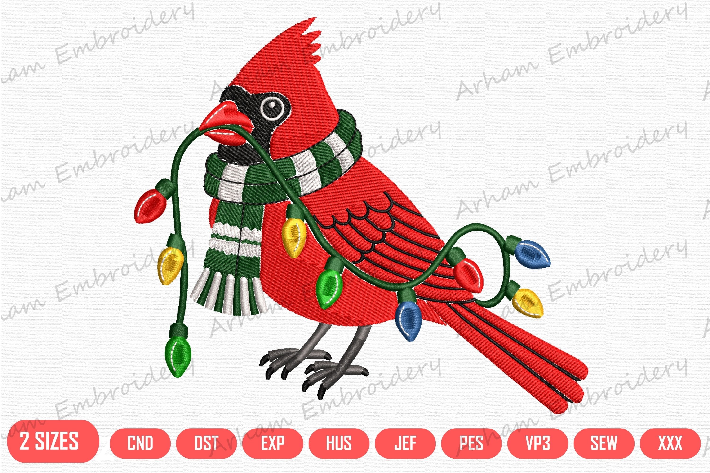 Christmas Cardinal Bird with Lights