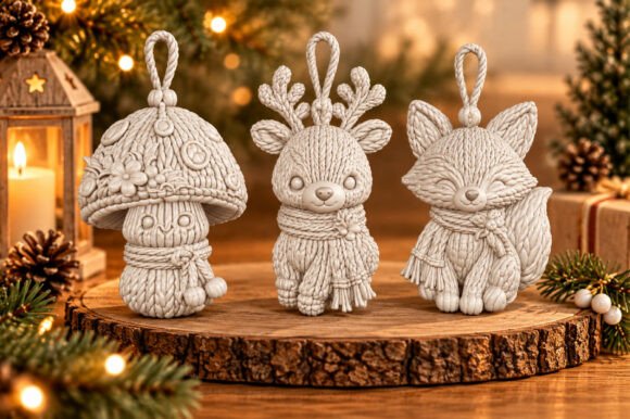 3D Print STL Knitted Penguin Duo - Christmas Winter Decor Files - Image 18
