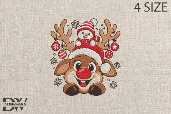 Christmas Reindeer Embroidery Design