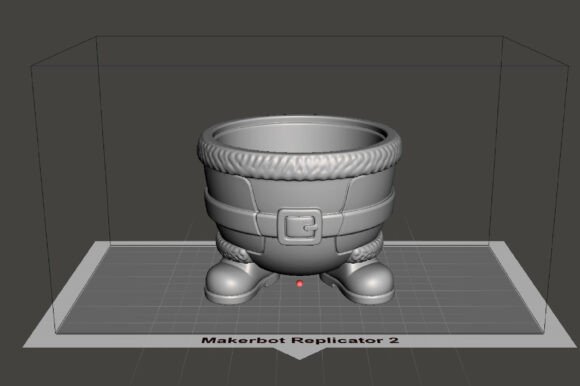 Christmas Santa Snack Bowl 3D STL - Festive Holiday 3D Print File - Image 3