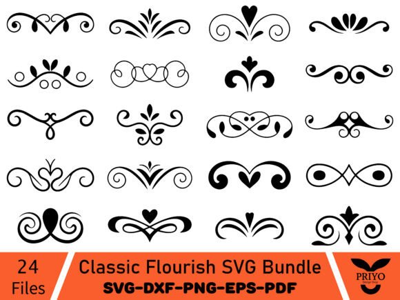 Classic Flourish SVG Bundle