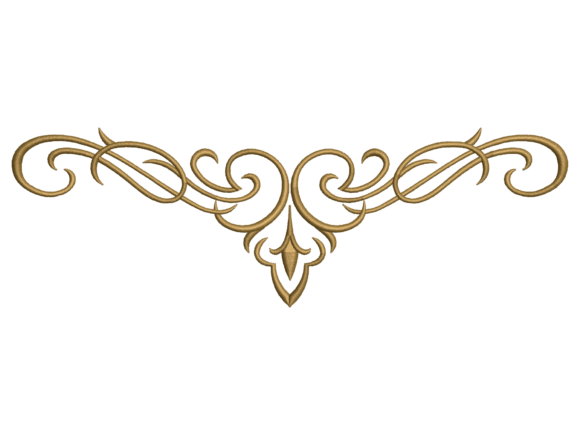 Classic Scrollwork Embroidery Border