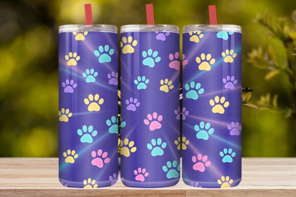 Colorful Dog Lover 20oz Tumbler Wrap
