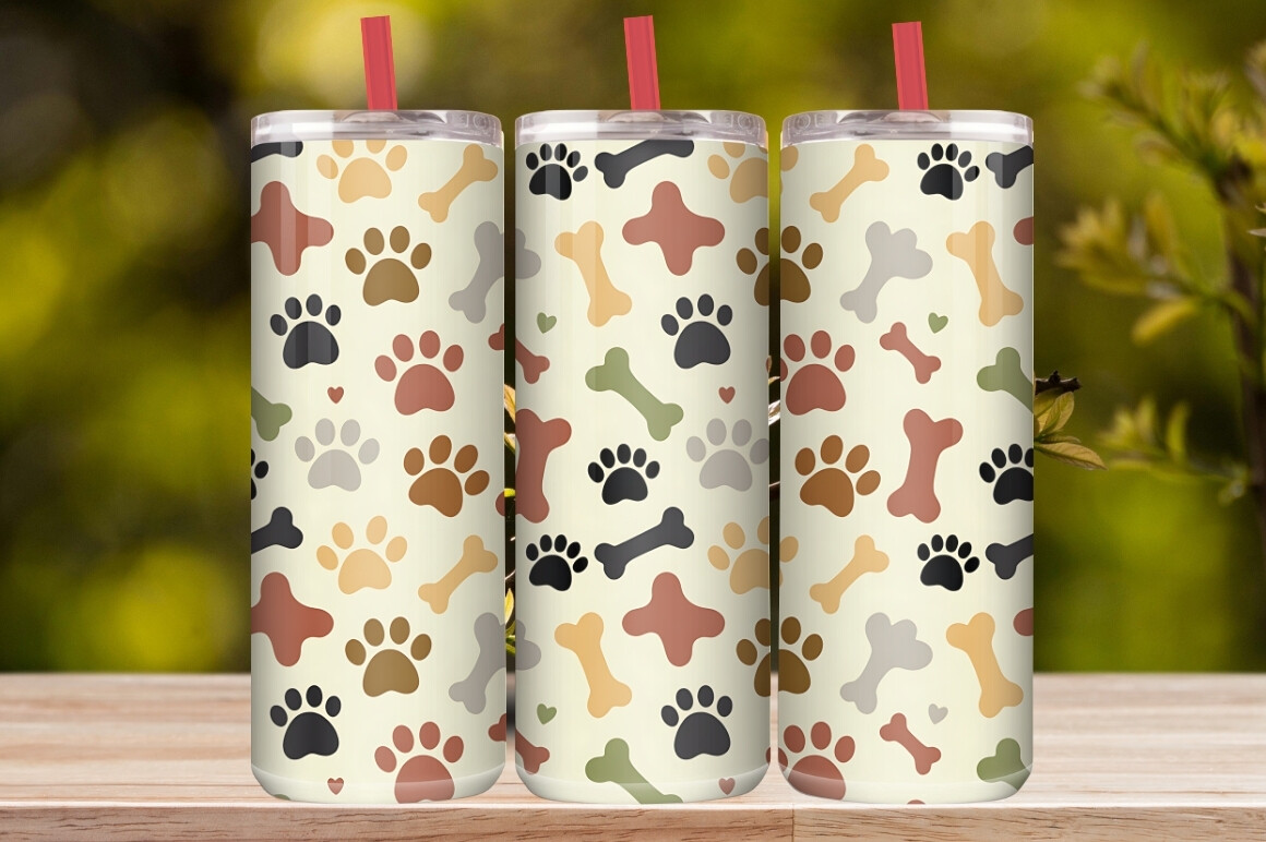 Colorful Dog Lover 20oz Tumbler Wrap