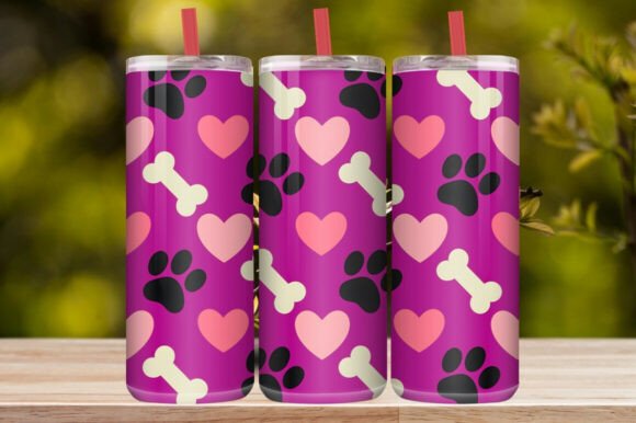 Colorful Dog Lover 20oz Tumbler Wrap
