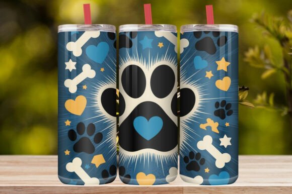 Colorful Dog Lover 20oz Tumbler Wrap