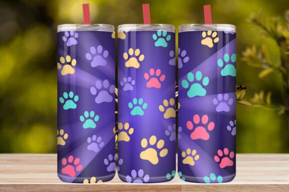 Colorful Dog Lover 20oz Tumbler Wrap