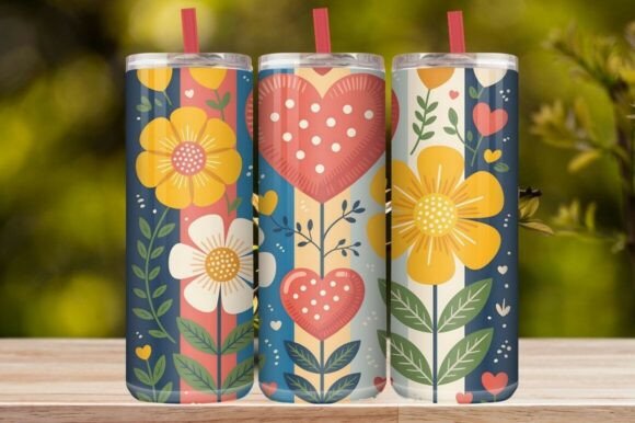 Colorful Floral Tumbler Wrap