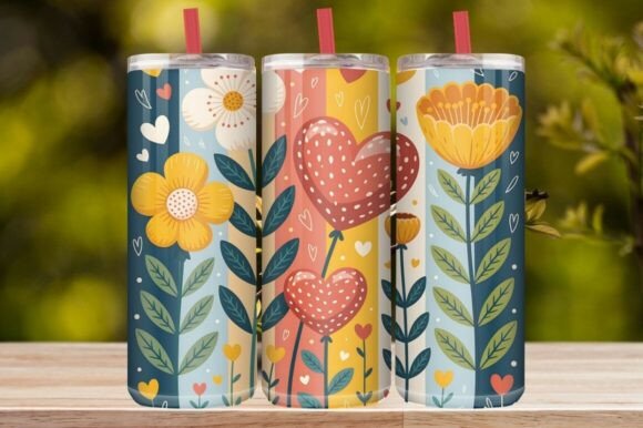 Colorful Floral Tumbler Wrap