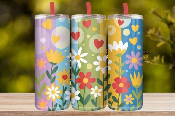 Colorful Floral Tumbler Wrap