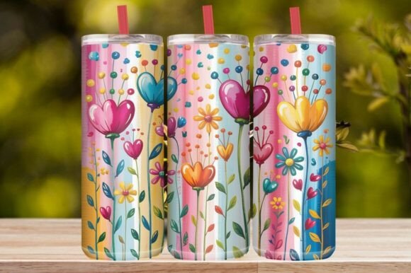 Colorful Floral Tumbler Wrap