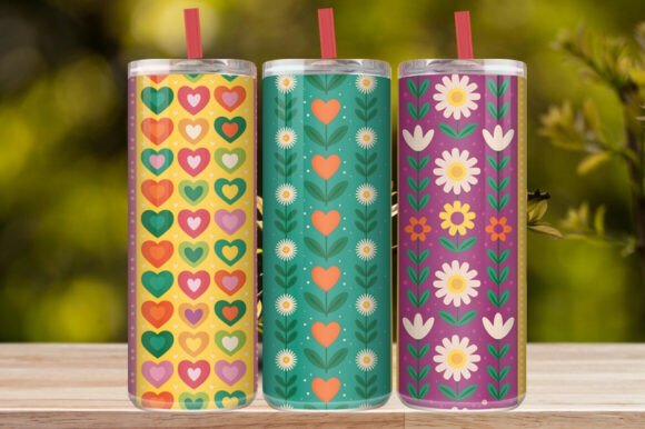 Colorful Floral Tumbler Wrap