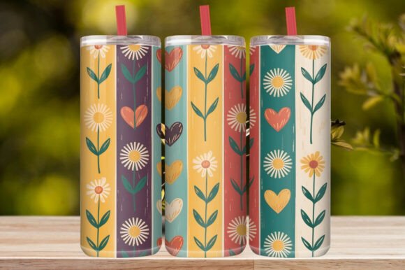Colorful Floral Tumbler Wrap