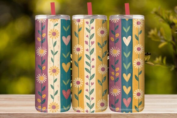 Colorful Floral Tumbler Wrap