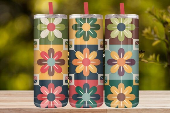Colorful Floral Tumbler Wrap