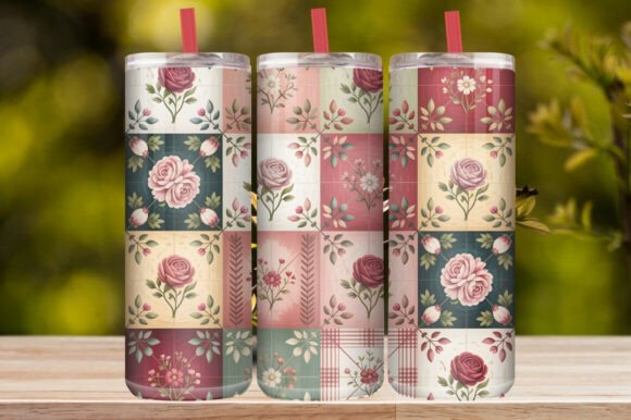 Colorful Floral Tumbler Wrap