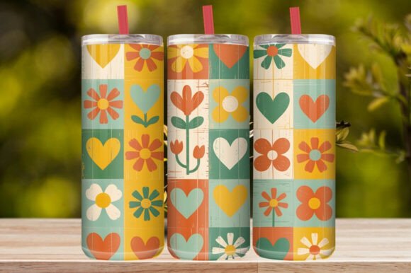 Colorful Floral Tumbler Wrap