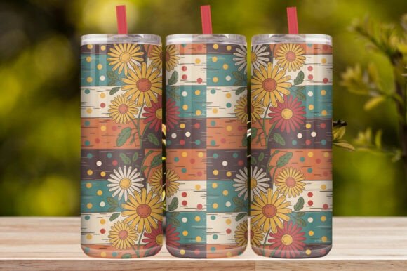 Colorful Floral Tumbler Wrap