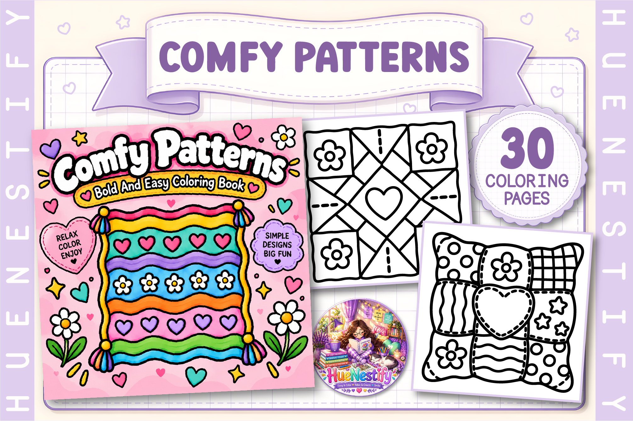 Comfy Patterns Coloring Book