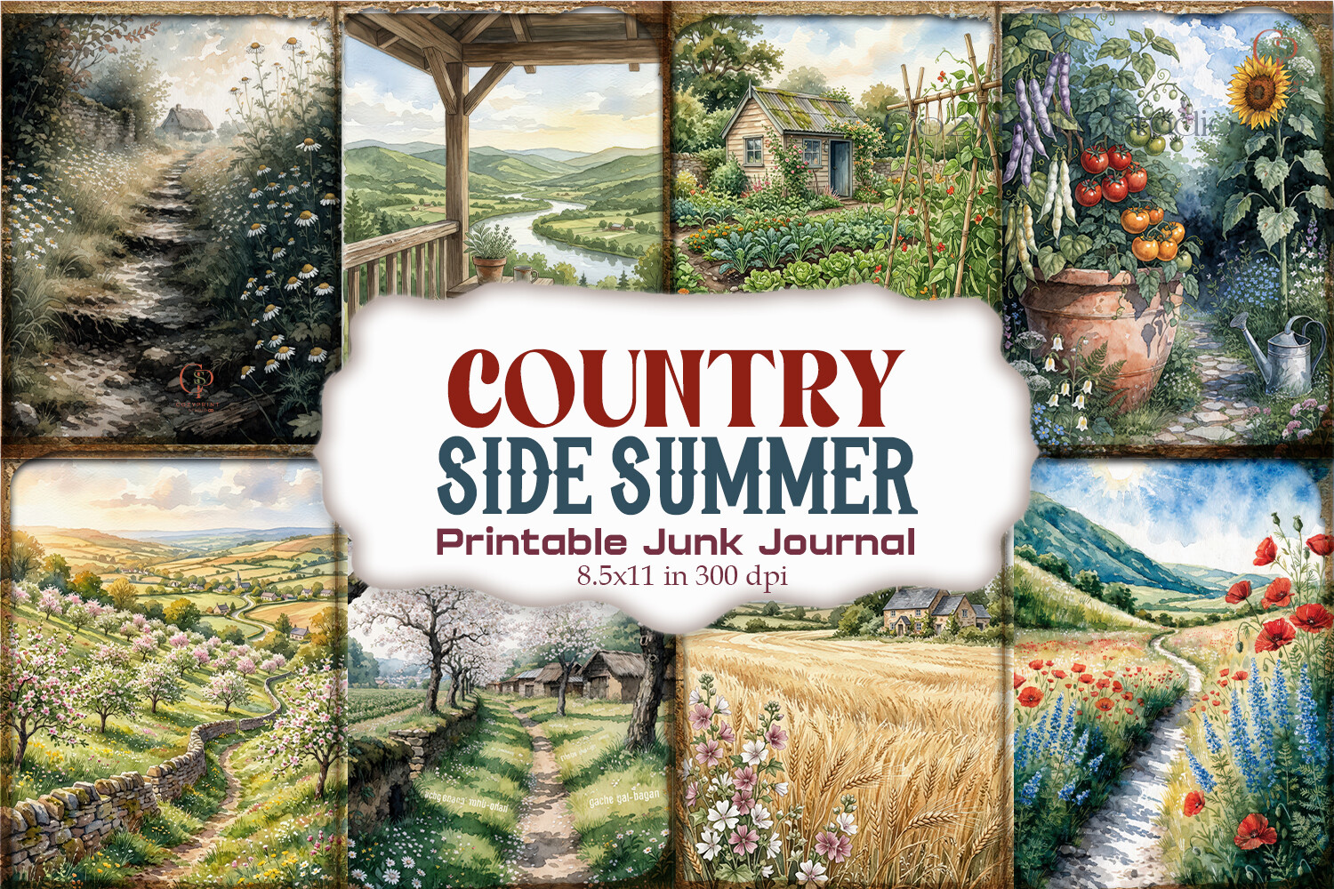 Countryside Summer Meadow Junk Journal